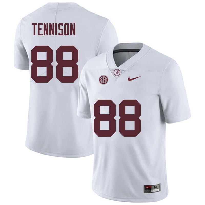 Men #88 Major Tennison Alabama Crimson Tide College Football Jerseys Sale-White